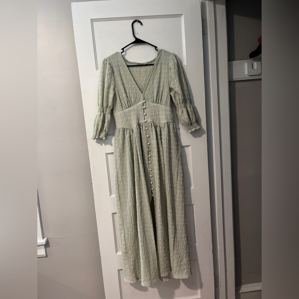 ASOS sea foam green bridesmaids dress